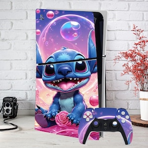 PS4 skin Animal patroon ps4 pro slim fat vinyl Cartoon Playstation Console Controller witte textuur PS5 Digital Dualshock