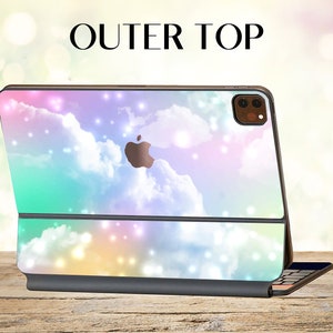 Rainbow Pastel Skin Texture 3M Vinyl Skin für den Sternenhimmel Apple Magic Keyboard und Apple Smart Keyboard Folio für iPad Pro und iPad Air