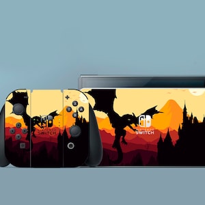 Flying dragon Nintendo Skin Castle Switch 2 Skin Dark Switch Skin Nature Sticker Mountain Switch OLED Skin Dock Controller Joy con Skin