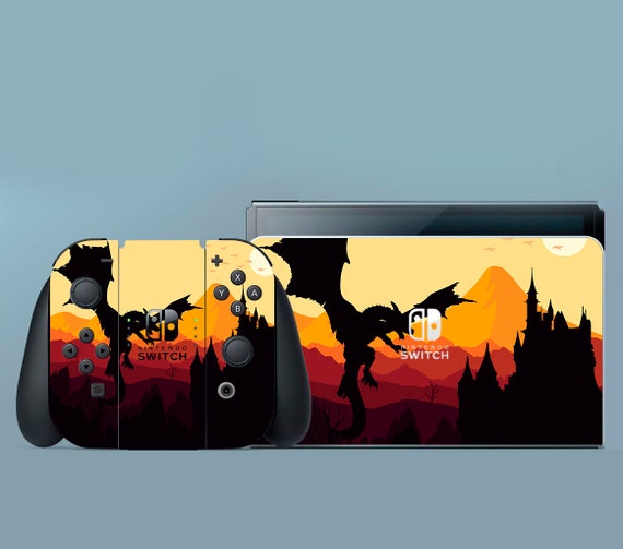 Flying Dragon Nintendo Skin Castle Switch 2 Skin Dark Switch Skin