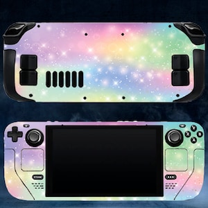 Stars Steam Deck Valve Skins Vinyl Sticker Pink Design Premium Skin Watercolor Steam Deck Oled Skin
