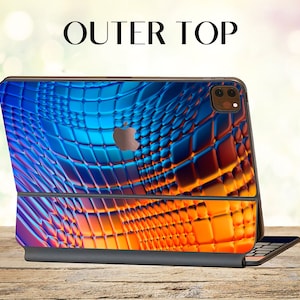 Abstract Skin Magic Keyboard Skin Initials Vinyl Decal for Apple Magic Keyboard Sticker Ipad Pro 12.9&quot; Skin Ipad Pro 11 Personalized