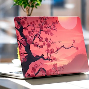 Pink Marble Laptop Skin Sakura Notebook Vinyl Decal Dell Hp Lenovo Asus Chromebook Acer Laptop Decal Cover Skin For Any Laptop Sticker