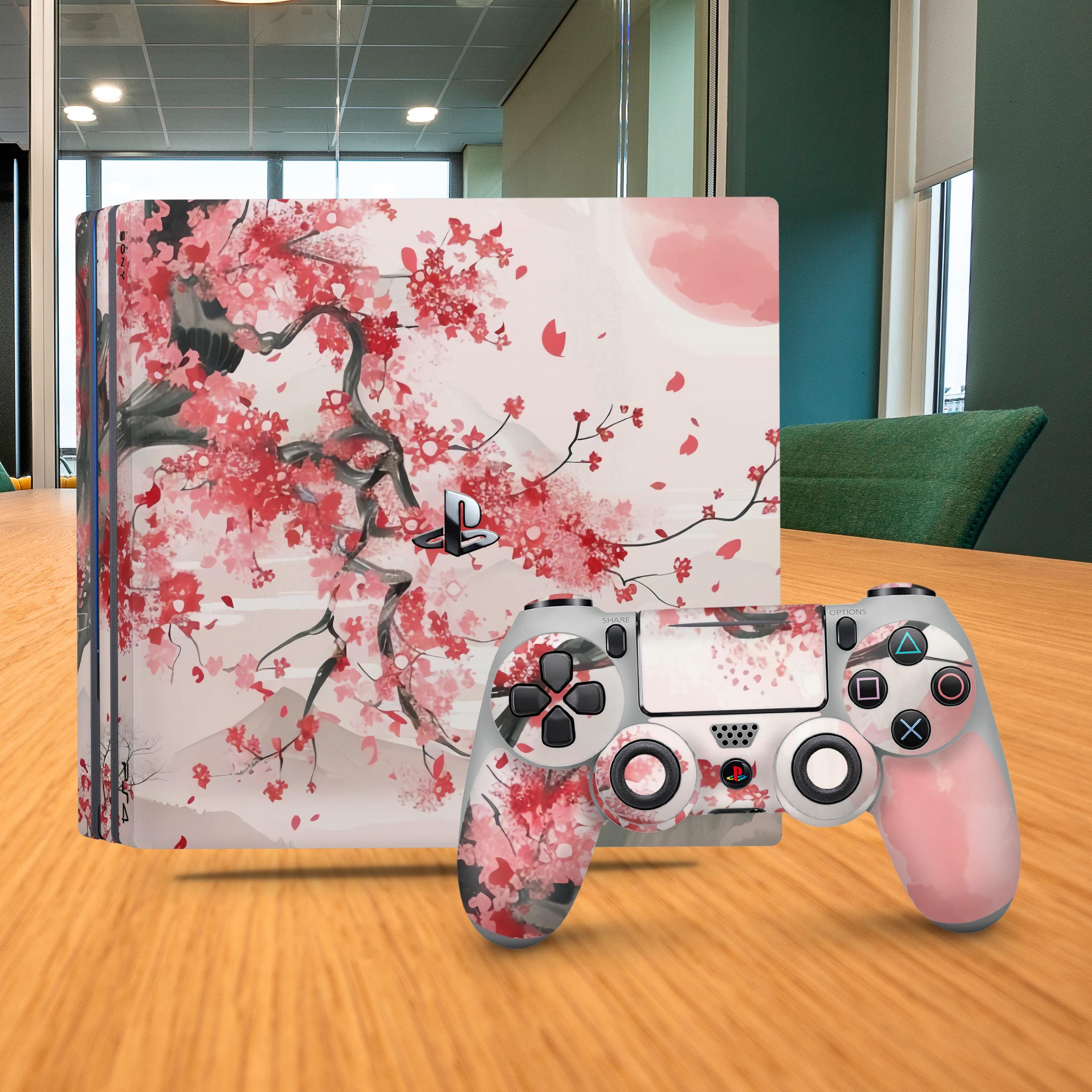 Japan PS5 Pro Skin Beige Pattern Ps4 Pro Slim Fat Vinyl Sakira