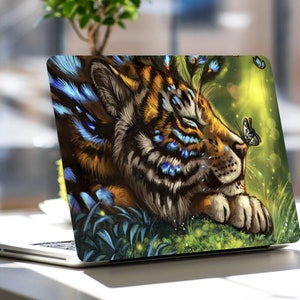Tiger Laptop Skin Sticker Animal Notebook Vinyl Decal Dell Hp Lenovo Asus Chromebook Acer Laptop Decal Cover Skin For Any Laptop Sticker