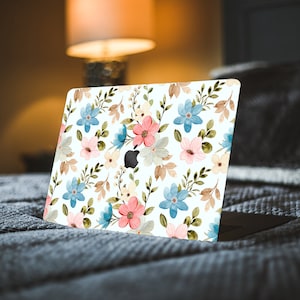 White Marble MacBook Skin Floral MacBook Pro 14 16 MacBook Air Skin MacBook Pro 13 Skin MacBook Pro 15 Skin MacBook Sticker Color Macbook 12