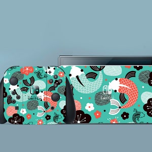 Carp Nintendo Skin Fish Switch Skin Blue Switch Skin animal nintendo Sticker Floral Switch OLED Skin Dock Controller Joy con Skin