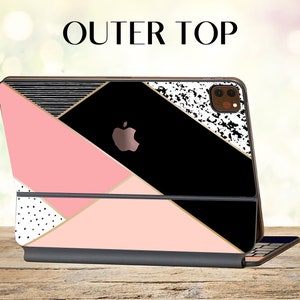 Geometrisch iPad 11&quot; Gen 2/3 Magic Keyboard Vinyl Skin Marmor Muster Smart Keyboard iPad Pro 12.9&quot; Gen 4/5 Aufkleber iPad 2021 Keyboard Sticker