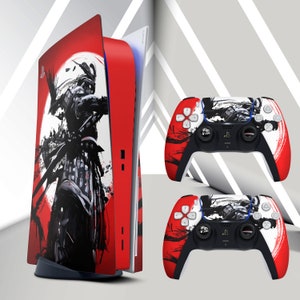 PS5 Skin Samurai PS4 Skin Anime PS4 skin Männer Muster PS5 Slim Skin Vintage Sticker PS5 Digital Skin Controller Skin Playstation Konsole Skin