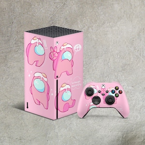 Roboter XBox One X Skin XBox One S Pink Muster Skin Cute Cartoon Xbox Box Series S XBox Series X Vinyl Skin Konsole Abziehbild Mädchen Texture Xbox Skin