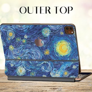 Abstract Skin Magic Keyboard Skin Blue Pattern Vinyl Decal for Apple Magic Keyboard Sticker Ipad Pro 12.9&quot; Skin Ipad Pro 11 Personalized