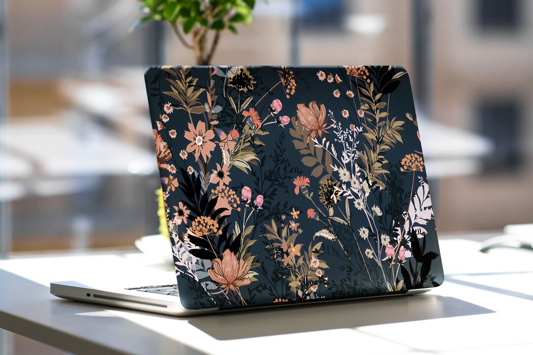 Blue Flowers Skin Name Laptop Vinyl Dell Inspiron HP Pavilion Lenovo ...