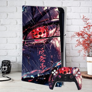 PS4 skin Eye ps4 pro slim fat vinilo Anime Playstation Consola Mando Chica PS5 Digital Dualshock Artr PS5 Slim Skin Dibujos animados