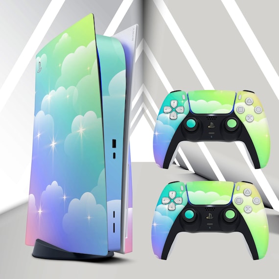 Dreamy PS4 Skin Rainbow Color PS5 Skin PS4 Slim Skin PS5 Beautiful Clouds  Dualshock 4 Sticker Playstation Stars PS5 Digital PS4 Pro Skin 