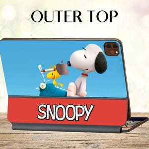 White Dog Vinyl Skin Decal for Apple Magic Keyboard Apple Smart Keyboard Folio Cartoon iPad Pro 12.9 iPad Pro 11 iPad Air 4 Sticker