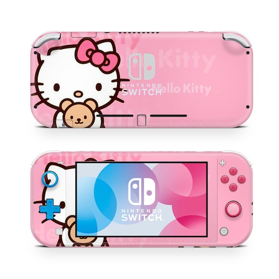 Cat Nintendo Switch Lite Skin Pink Pattern Decal for Game Console