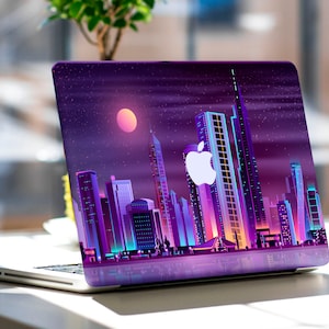 Modern Sity MacBook Skin Night Landscape MacBook Pro 14 16 MacBook Air Skin MacBook Pro 13 Skin MacBook Pro 15 MacBook Skin Neon Macbook 12