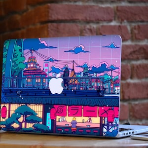 Japanese Restaurant Macbook Skin Anime Macbook Air 13 New Macbook Pro 13 14 15 16 2020 2022 Lapto Skin Cartoon Macbook Touch bar Skin