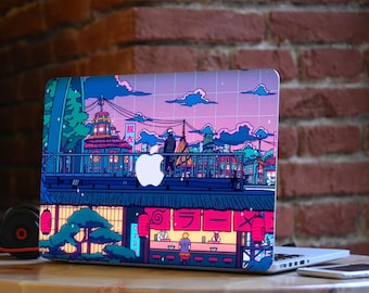 Japanese Restaurant Macbook Skin Anime Macbook Air 13 New Macbook Pro 13 14 15 16 2020 2022 Lapto Skin Cartoon Macbook Touch bar Skin