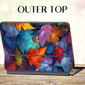 Lövskinn Magic Keyboard Skin Color Leaves Vinyldekal för Apple Magic Keyboard Skin iPad Pro 12.9" Skin Mönster iPad Pro 11 Personlig