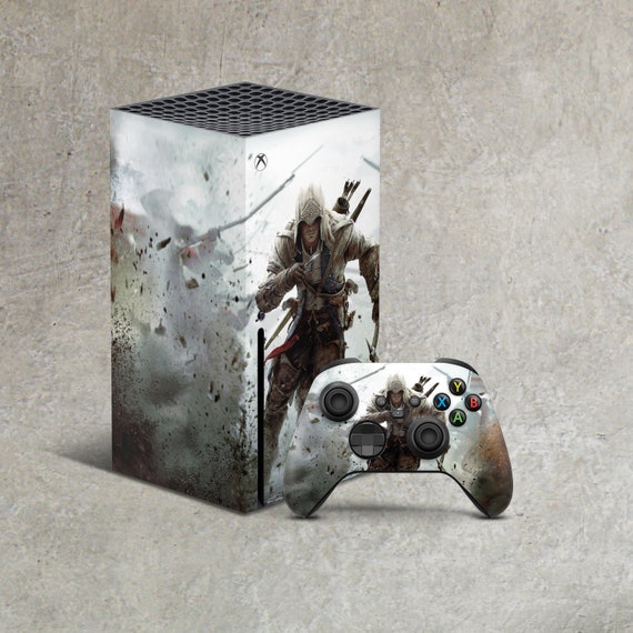 Game Skin Decal for Xbox Series X S Grey Print Console and