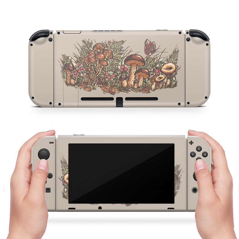 Full Set the Nintendo Switch Vinyl Skin Cute Mushroom Switch - Etsy