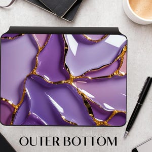 Lila Marmor Vinyl Haut Aufkleber für Apple Magic Keyboard Apple Smart Keyboard Folio Abstrakt iPad Pro 12.9 iPad Pro 11 iPad Air 4 Skin