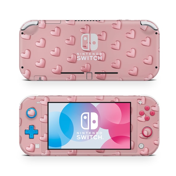 Pink Heart Nintendo Switch Lite Skin Style Decal for Game Console