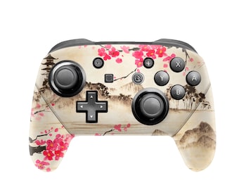 Japan Pattern Wrapping Skin Sakura For Nintendo Pro Controller Made with 3M Premium Vinyl Mountain Skin