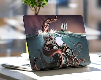 Octopus Macbook decal Ocean Macbook Pro 15 in 2018 Purple Air 13 Pro 13 2019 Dier Macbook 12 in Nature Macbook Retina glamur mac huid