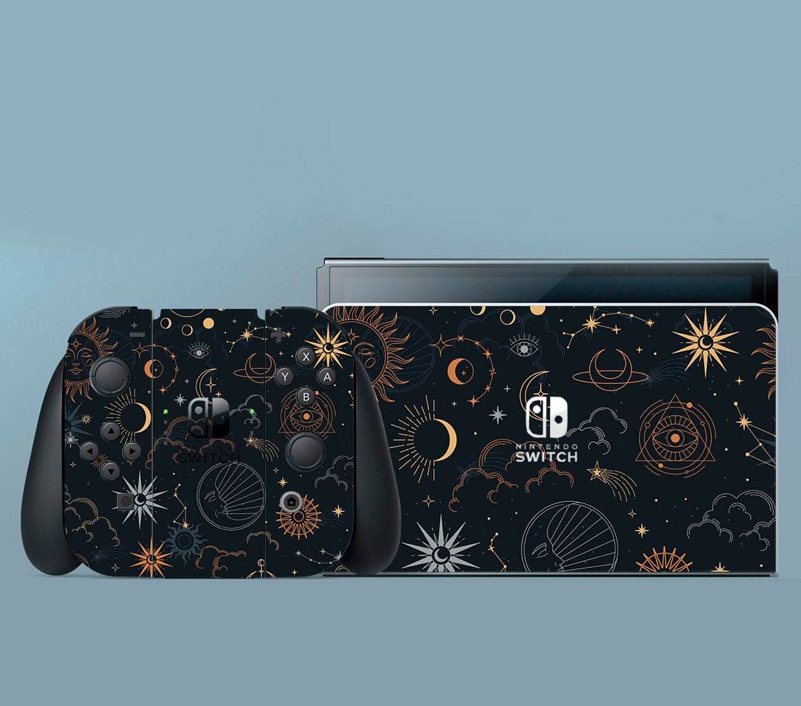 Constellation Stargazing Night Sky Nintendo Switch Skin, Space