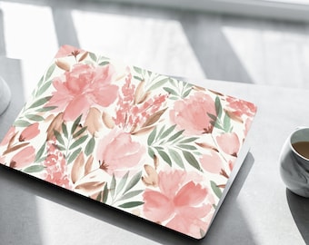Roze bloemen Huidskleur Laptopvinyl Dell Inspiron HP Pavilion Lenovo ThinkPad Asus Zenbook Acer Swift-sticker volledige dekking skinstickertrend
