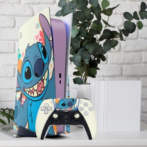 Skin PS4 Patrón Animal PS4 Pro Slim Fat Vinilo Dibujos Animados Consola Playstation Controlador Textura Blanca PS5 Digital Dualshock