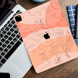 Female Face iPad Pro 12.9 Girl Sticker Beige Pattern iPad mini Pastel decal Sea iPad 9 Skin Abstract New iPad 9.7 Colorful iPad Air 4 decals