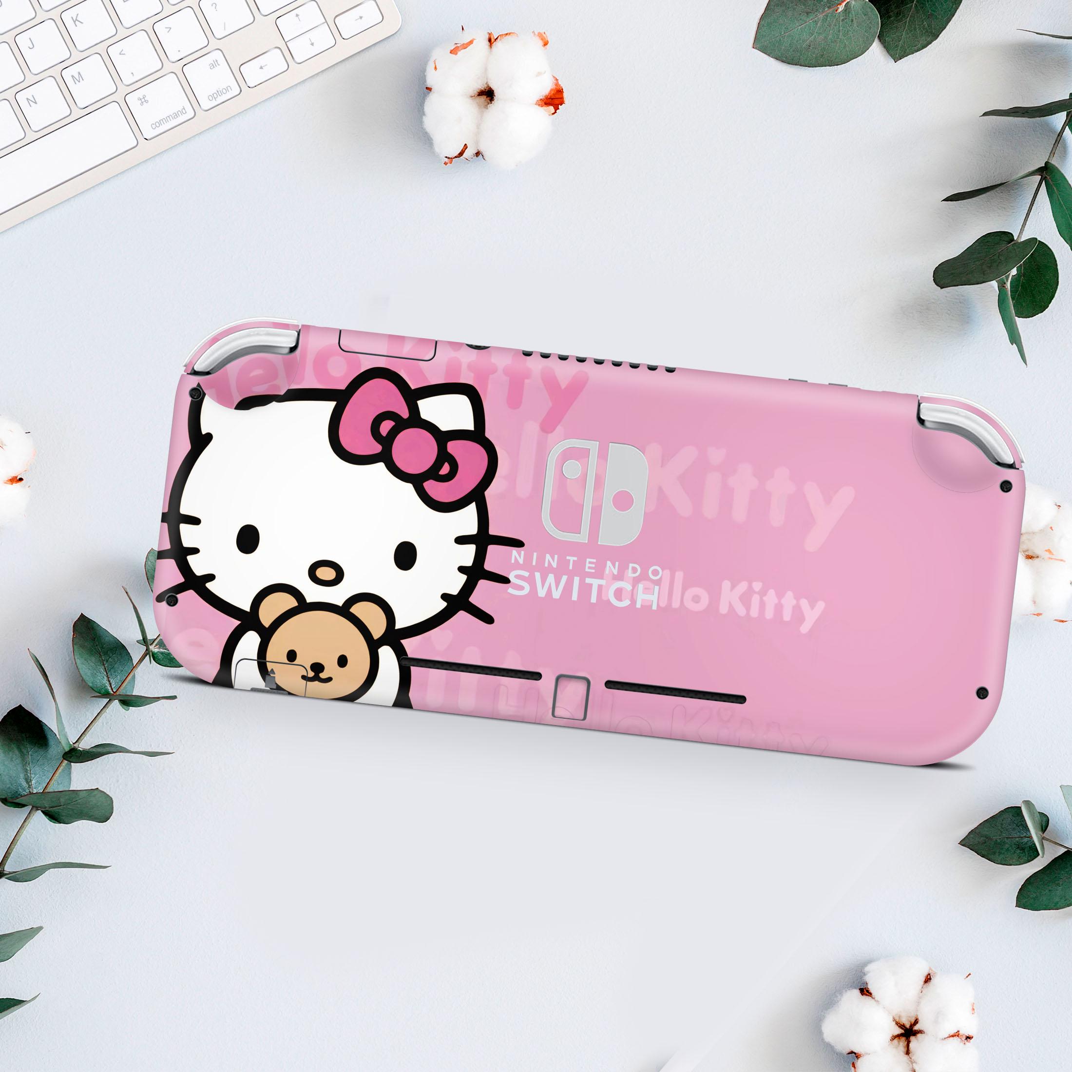 Cat Nintendo Switch Lite Skin Pink Pattern Decal for Game Console