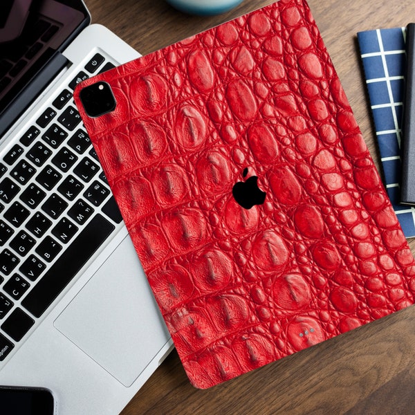 Red reptile New iPad Pro 12.9 Snake Sticker iPad mini Solid Red Color decal iPad 9 Skin New iPad 9.7 Colorful iPad Air 4 decals