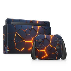 Abstract Nintendo Oled Switch Skin Decal For Console Joy-Con And Dock Geometric Nintendo Oled Decal
