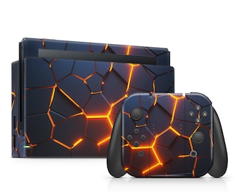 Abstract Nintendo Oled Switch Skin Decal For Console Joy-Con And Dock Geometric Nintendo Oled Decal