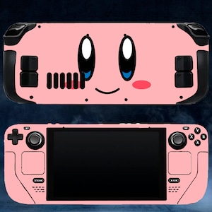 Pegatinas de vinilo para válvulas de Steam Deck de color rosa, diseño de dibujos animados, piel premium, regalo para niña bonita, piel para válvulas de Steam Deck Oled
