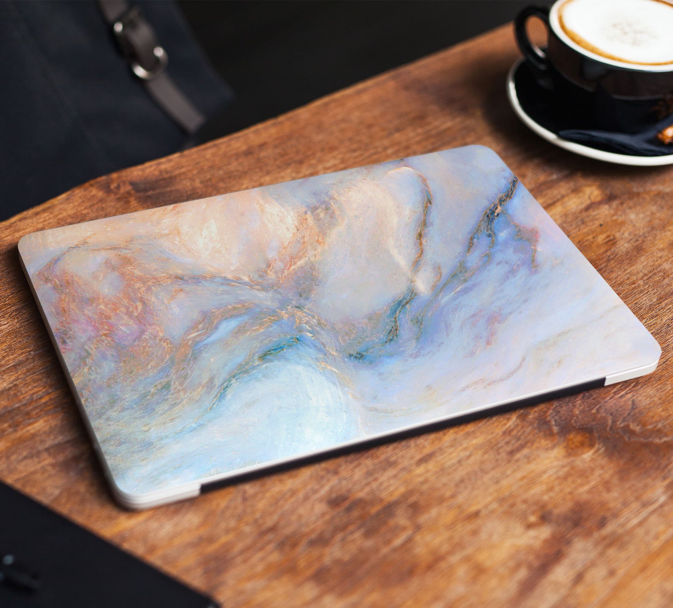 Pink Blue Pastel Colorful Laptop Skin Asus HP Dell Lenovo Decal Marble ...
