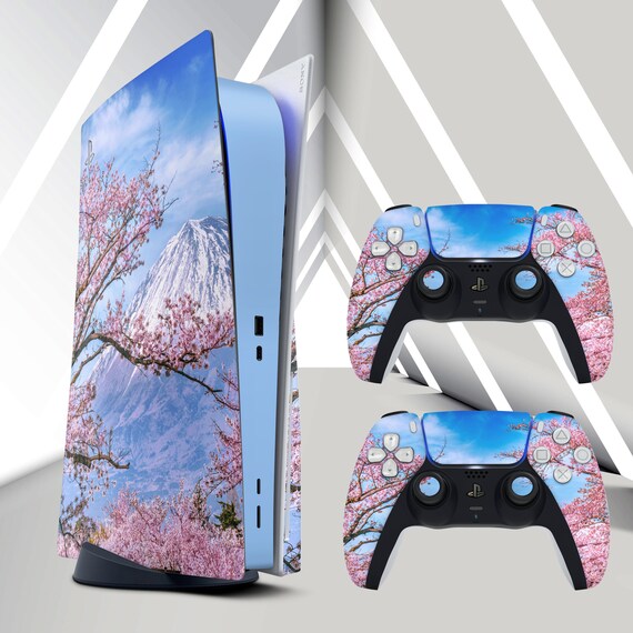 Sakura PS4 Japan Pattern PS5 Watercolor Skin PS4 Slim Skin