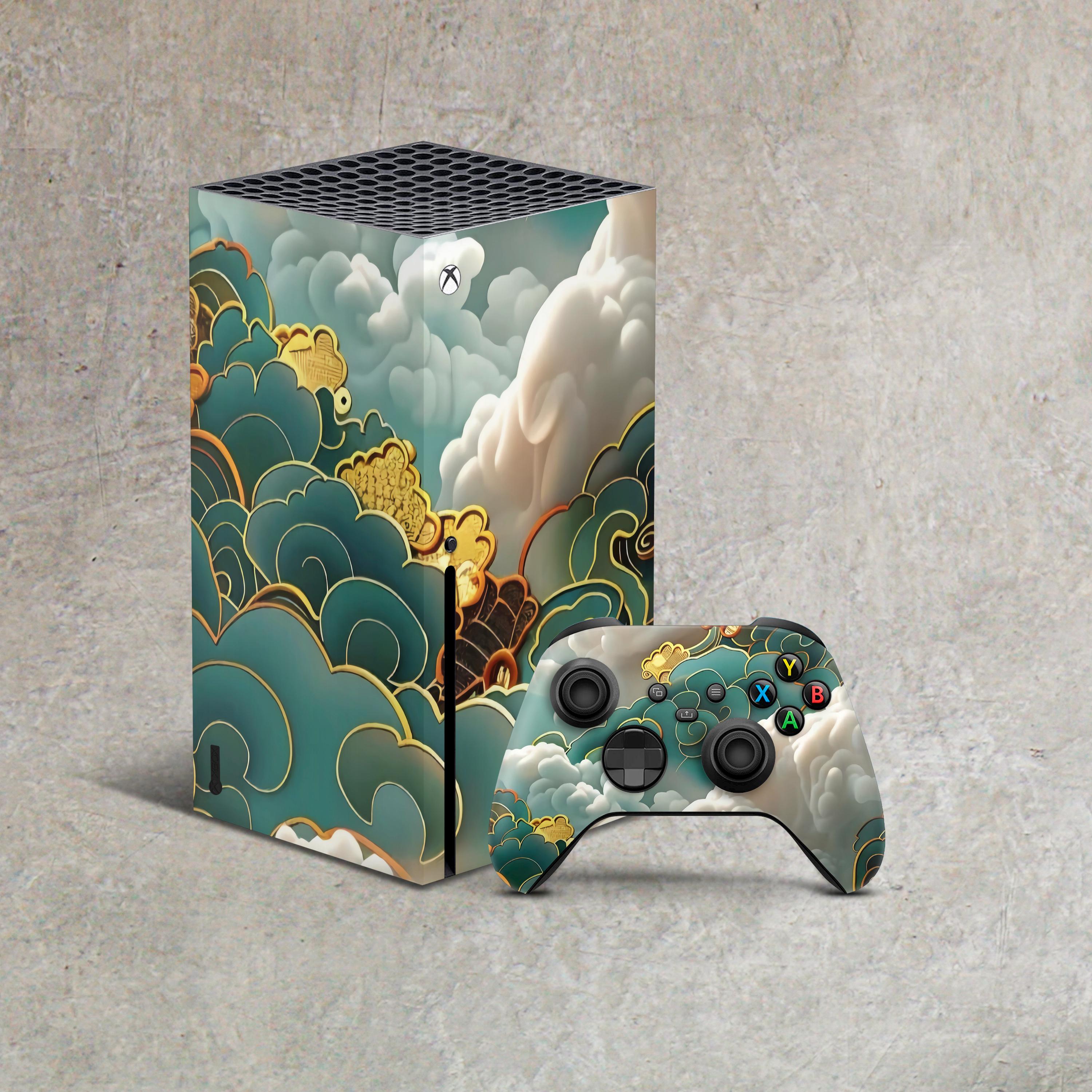 Japan Magic Xbox Series X Skin Gold Wave Xbox Series S Controller Wrap ...