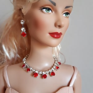 Necklace and earrings for dolls 16&quot;
