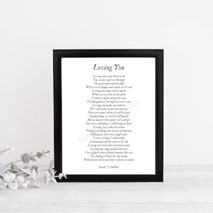 Poem Digital Print/Instant Download-Loving You Poem | Poetry | Wall Art | Poetry Gifts | Love Poem | Romantic Poetry | Poems About Love