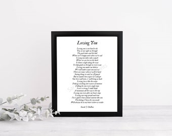 Afdruk liefdesgedicht: romantische muurkunst (digitale download)