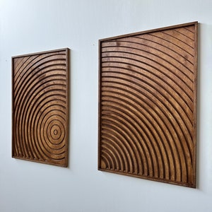 CARVED Geometric  Wood Art, Wood Wall Art, Wall Decor, Rustic Wood Wall Art, Wood Wall Hanging, Housewarming Gift, Handmade