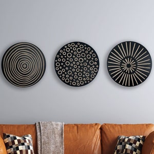 CARVED Geometric  Circle Wood Art, Wood Wall Art, Wall Decor, Rustic Wood Wall Art, Wood Wall Hanging, Housewarming Gift, Handmade