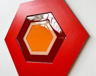Art paintings consisting of glossy epoxy resin surface, hand-painted wood layers. Create your own art wall with the colors of your choice!