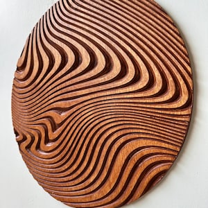 CARVED Geometric  Circle Wood Art, Wood Wall Art, Wall Decor, Rustic Wood Wall Art, Wood Wall Hanging, Housewarming Gift, Handmade