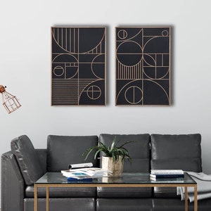 CARVED Bauhaus  Wood Art, Wood Wall Art, Wall Decor, Rustic Wood Wall Art, Wood Wall Hanging, Housewarming Gift, Handmade